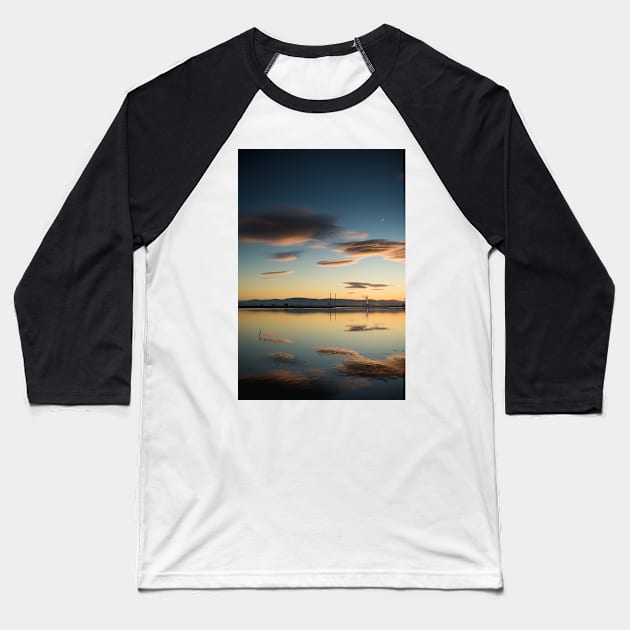 North Bull Island Dusk Baseball T-Shirt by shaymurphy